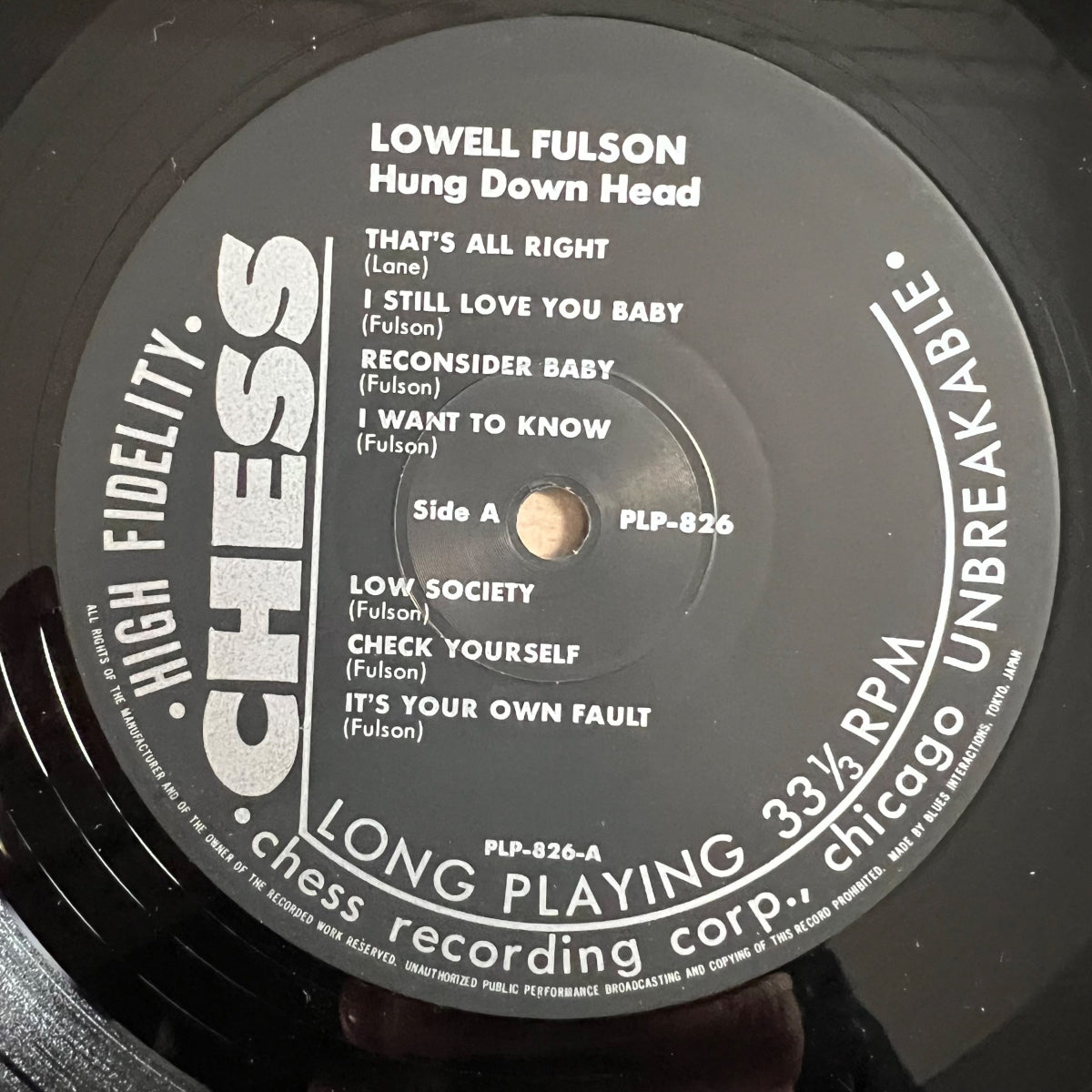 Lowell Fulson - Hung Down Head / 1. Japan-Press. 1983 - (M-/VG++)