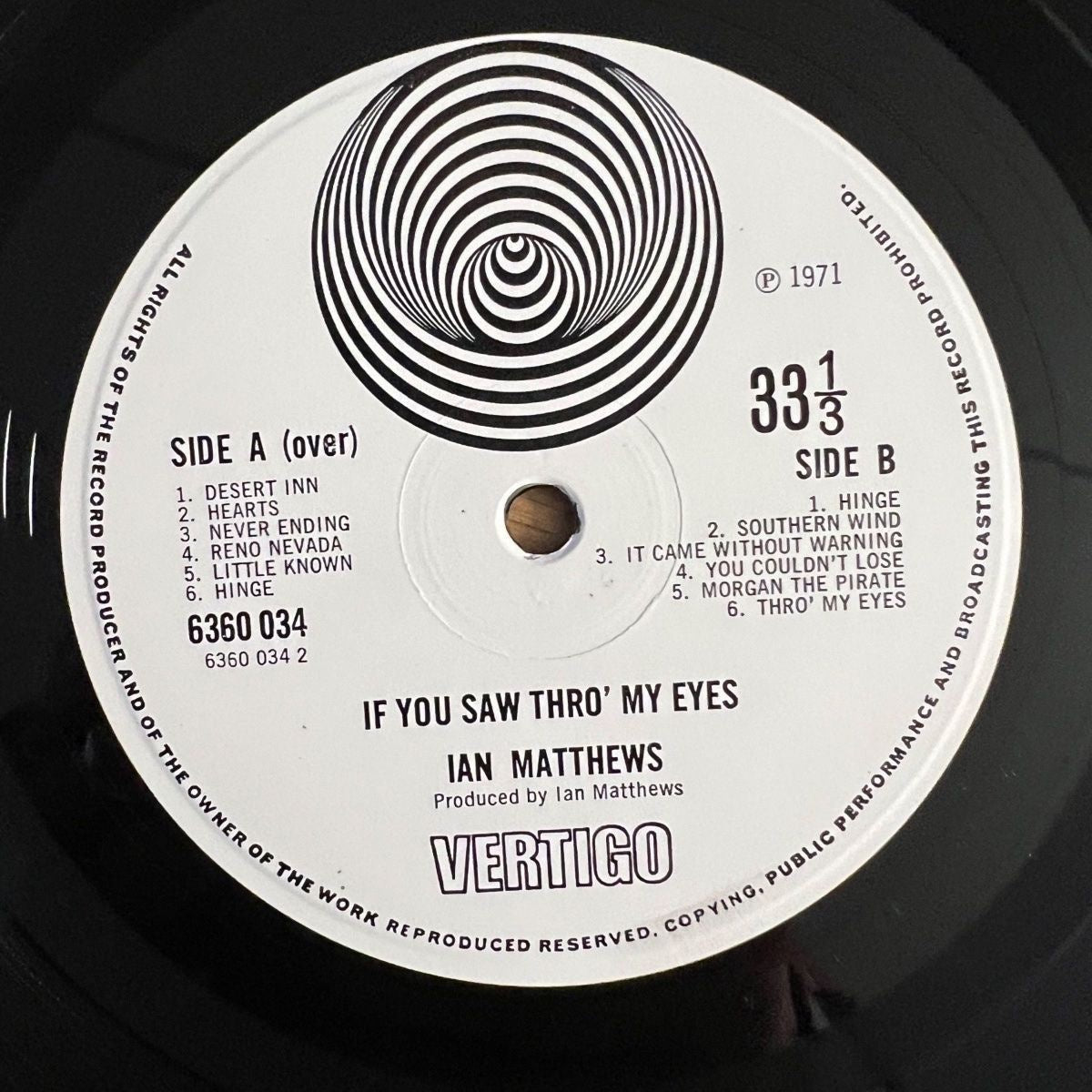 Ian Matthews - If You Saw Thro' My Eyes / 1. UK-Press. 1971 - (M-/VG++)
