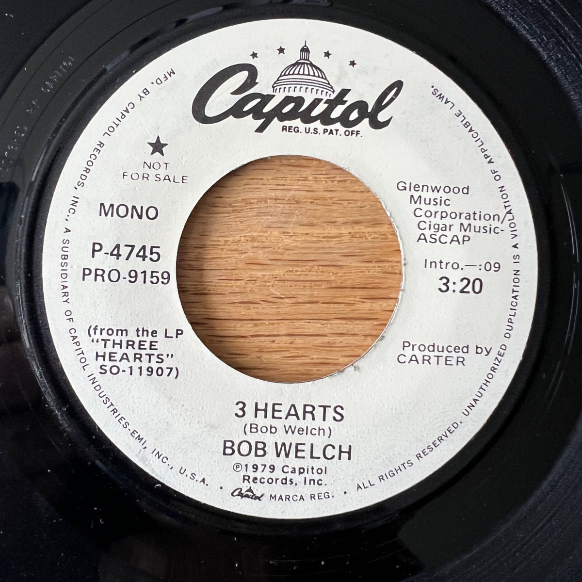 Bob Welch - 3 Hearts / US-Promo 1979 - (M-/Neutral)