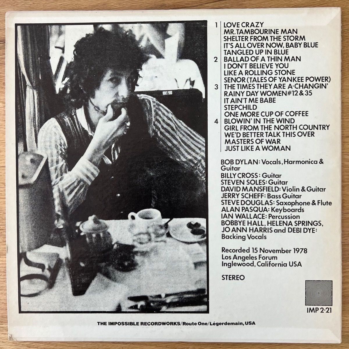 Bob Dylan - Manchester Prayer / 2 LP - US Press. 1979 - (M-/VG++)