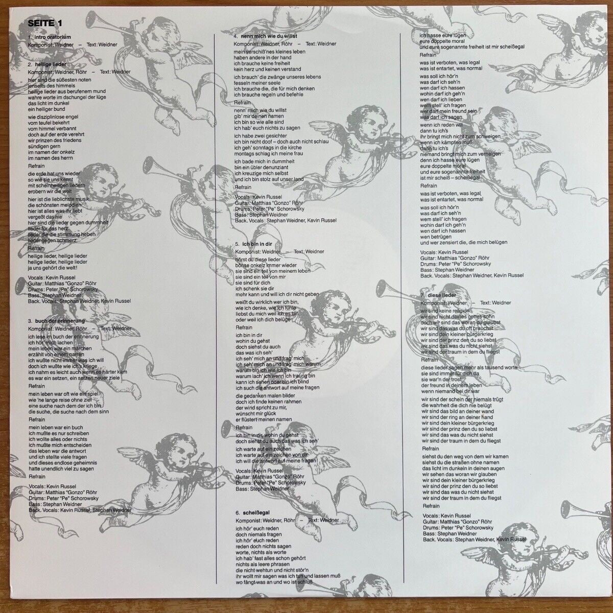 Böhse Onkelz - Chants sacrés / 1re édition allemande. 1992 - (M-/M-)
