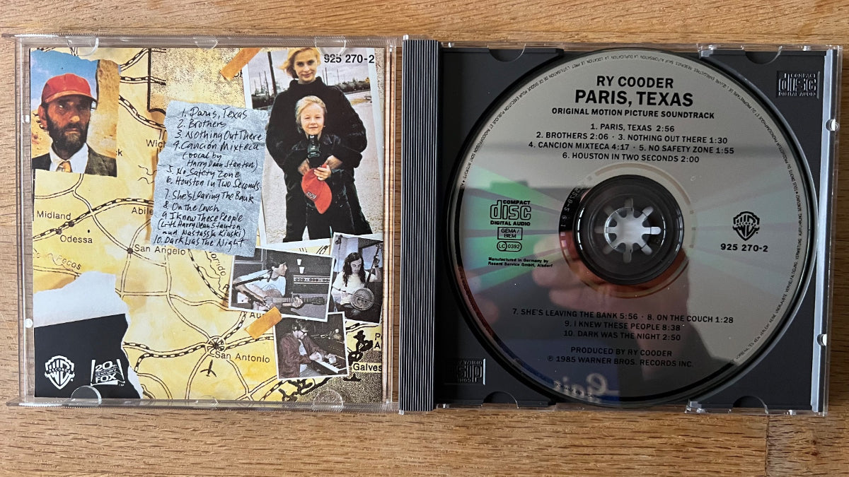 Ry Cooder - Paris, Texas / CD - 1st EU Press. 1988 - (M-/M-)