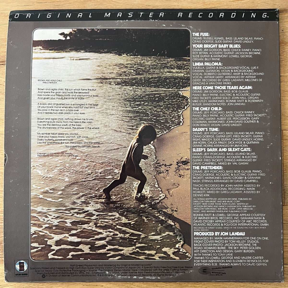 Jackson Browne - Le Prétendant / Audiophile MFSL 1982 - (M-/VG+)