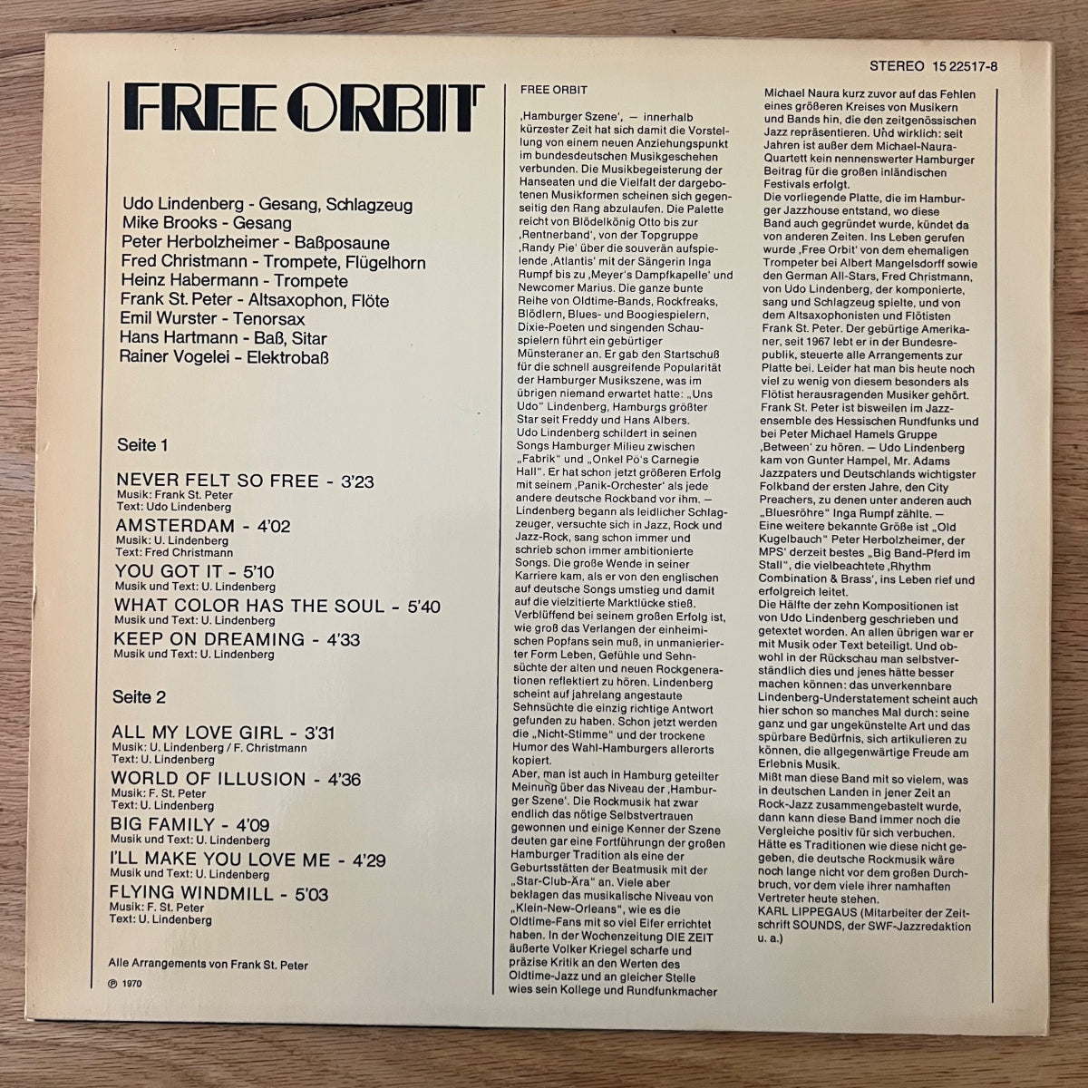 Orbite libre - Same (Udo Lindenberg) / D-Press. 1975 - (M-/M-)