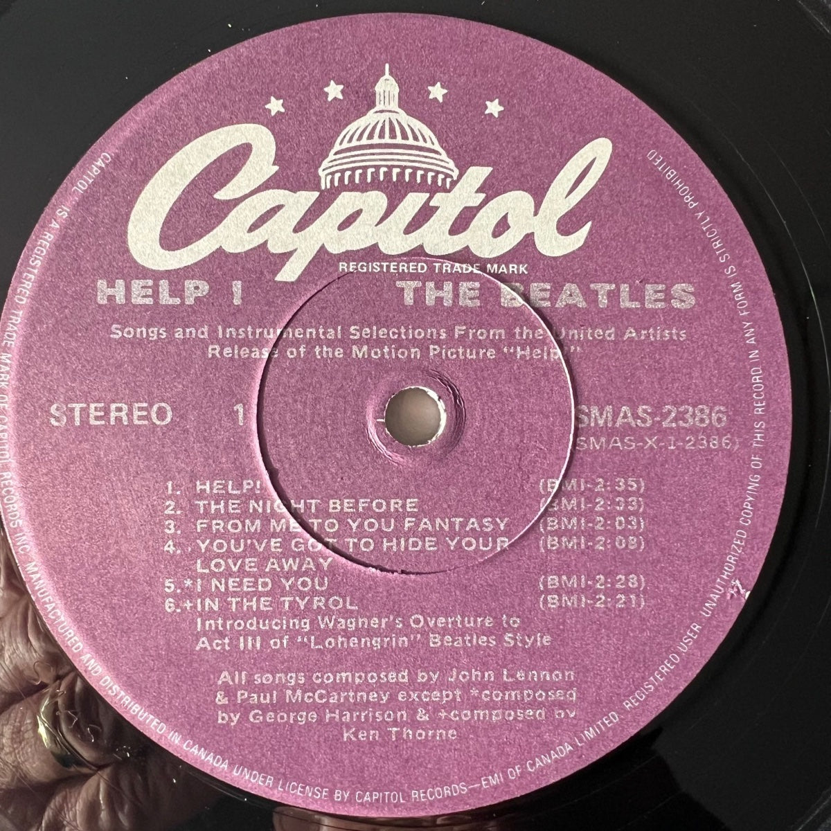 Beatles - Help (Soundtrack) / Canada Press. 1978 - (M-/M-)