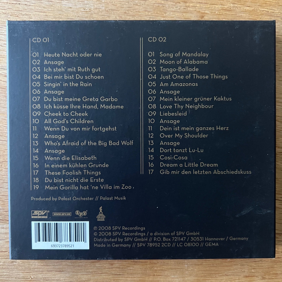 Max Raabe & Palast Orchester - Heute Nacht Oder Nie / 2 CD - 1. D-Press. 2008 - (M-/M-)