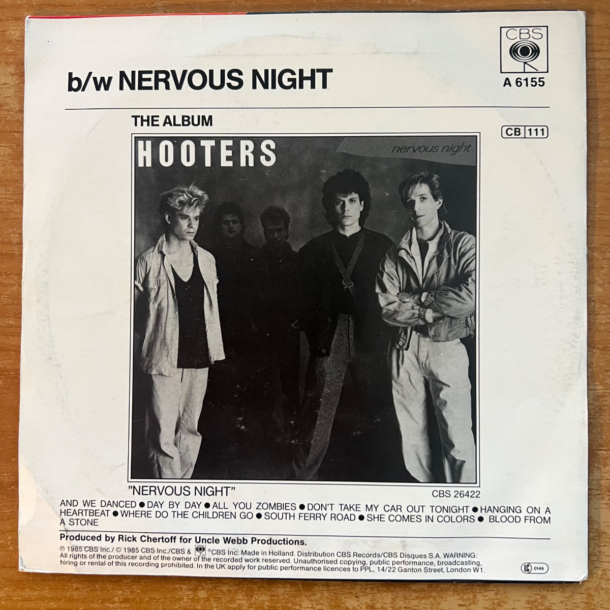 Hooters - All You Zombies / 1. NL-Press. 1985 - (M-/VG++)
