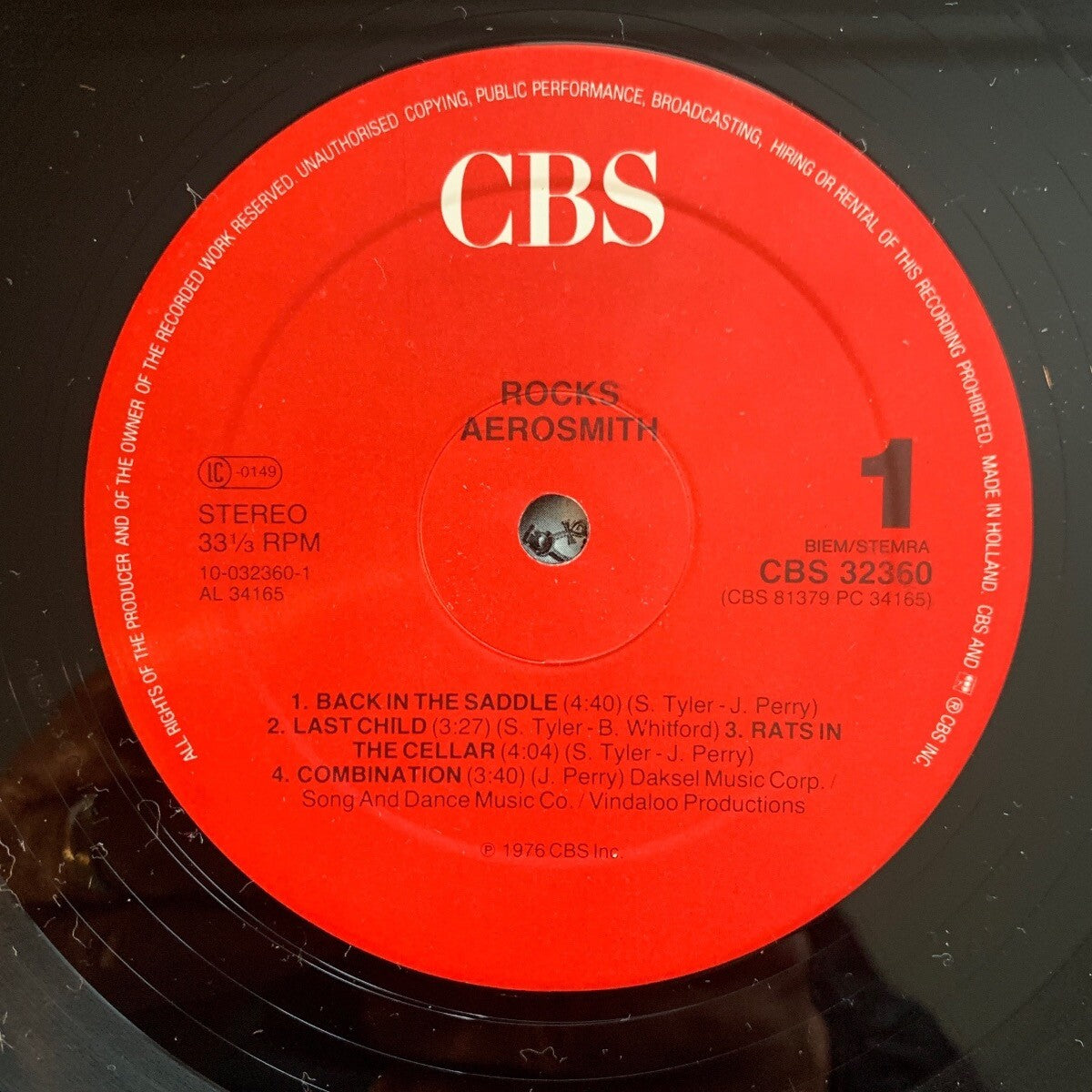 Aerosmith - Rocks // NL Press. 1988 -(M-/VG++)