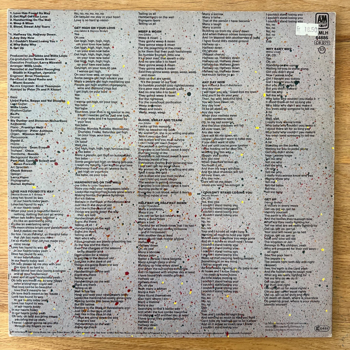Dennis Brown - Love Has Found Its Way / 1. NL-Press. 1982 - (M-/M-)