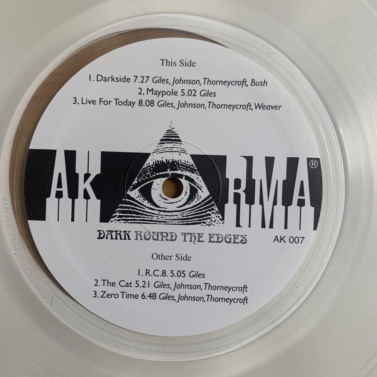 Dark - Round The Edges // Italy Press. RE - Clear Vinyl - Incl. Booklet - (M-/M-)