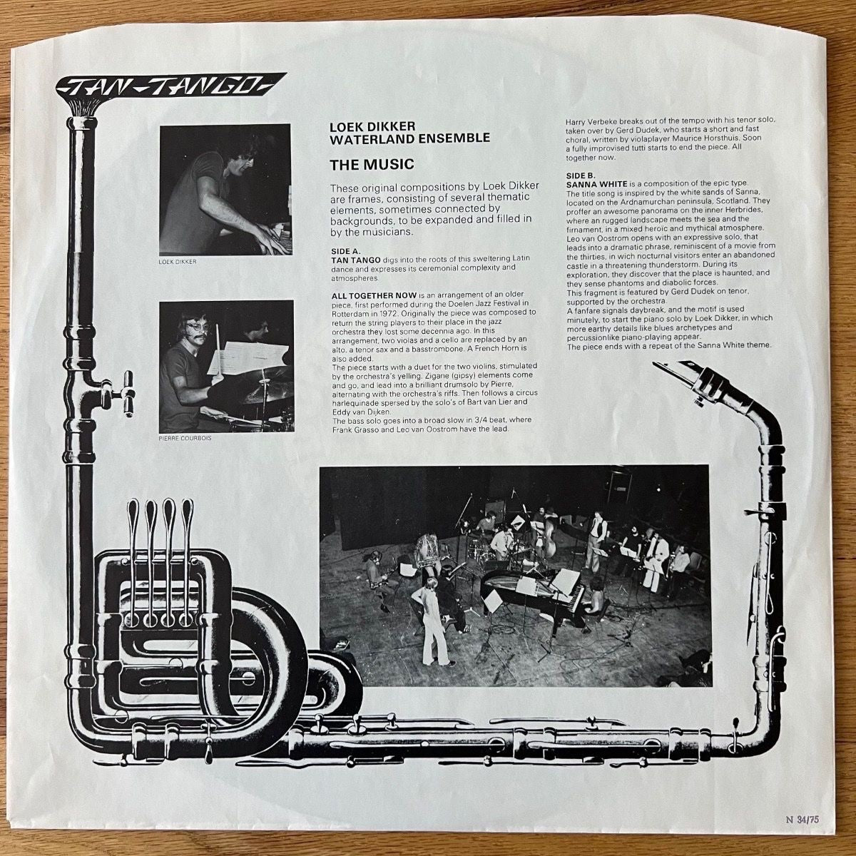 Loek Dikker Waterland Ensemble - Tan Tango / 1st NL Press. 1975 - (M-/M-)