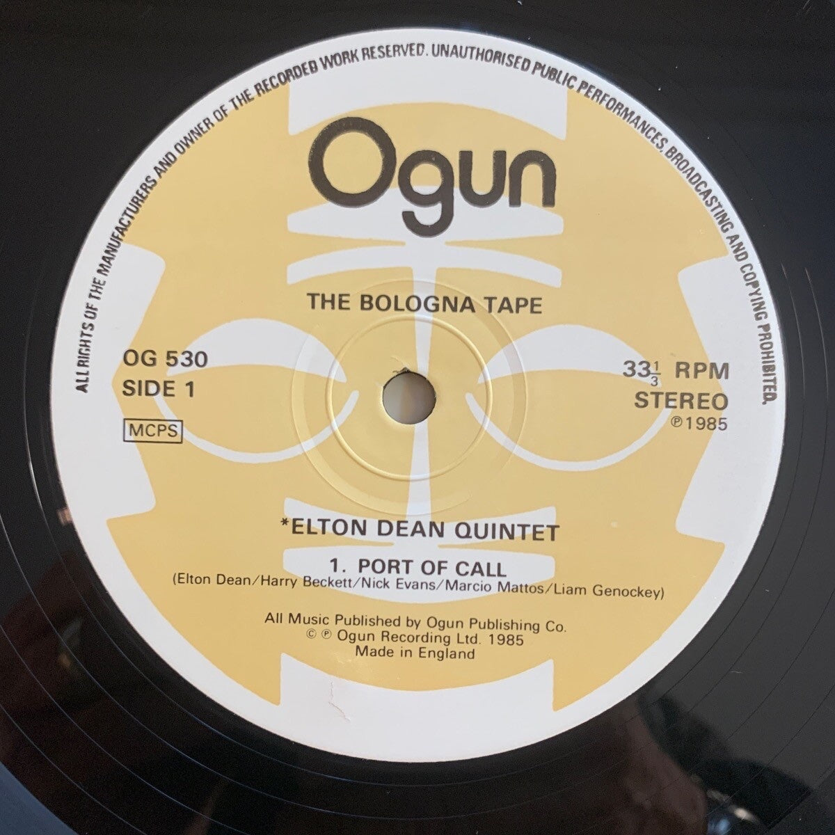 Elton Dean Quintet - The Bologna Tape / 1st UK Press. 1985 - (M-/M-)