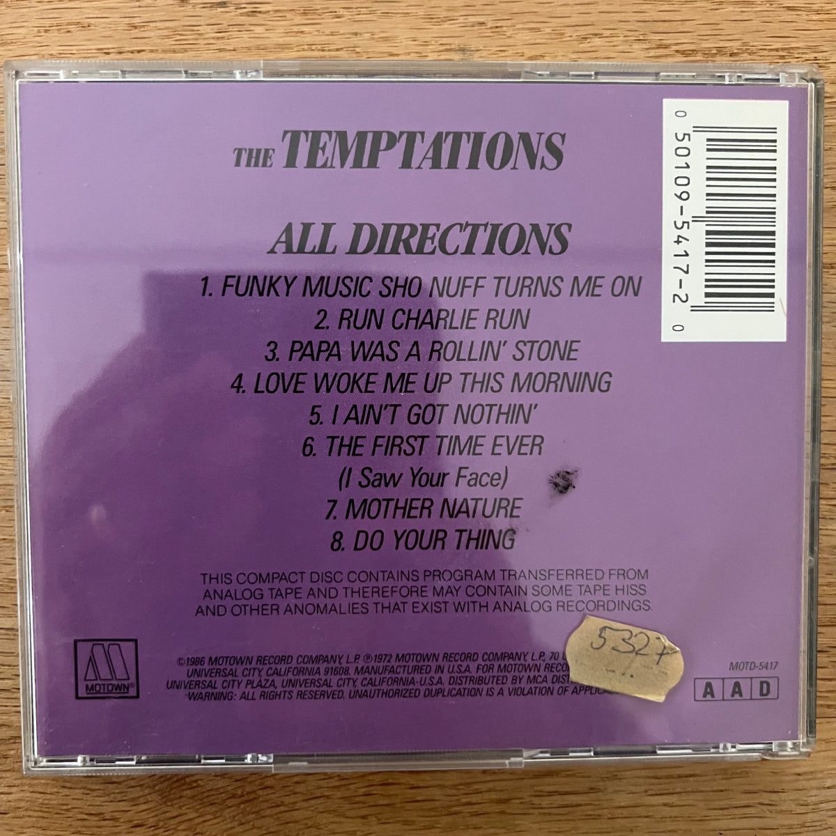 Temptations - All Directions / CD - US-Press. 199? - (M-/M-)