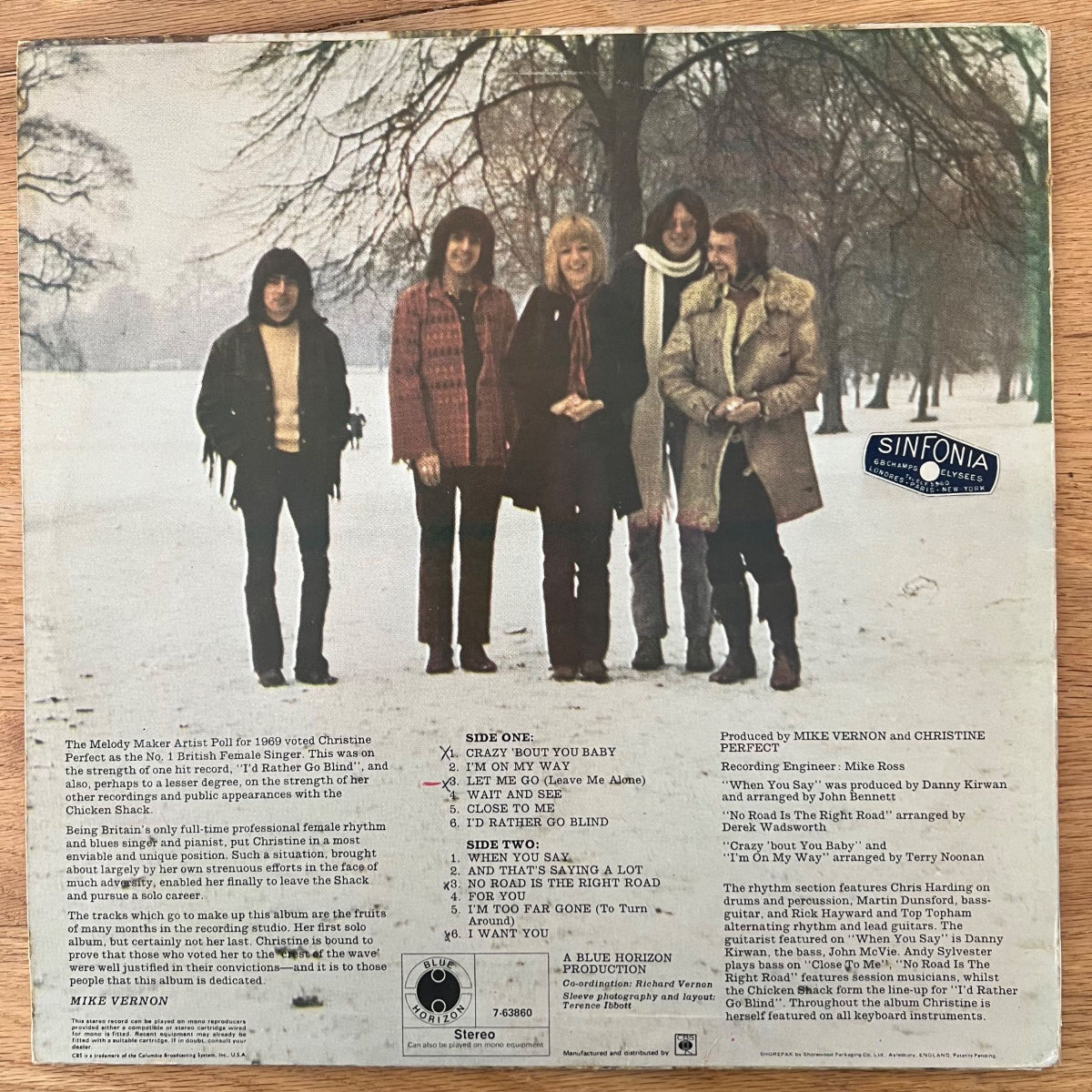 Christine Perfect - Same / 1re presse britannique. 1970 - (M-/M-)