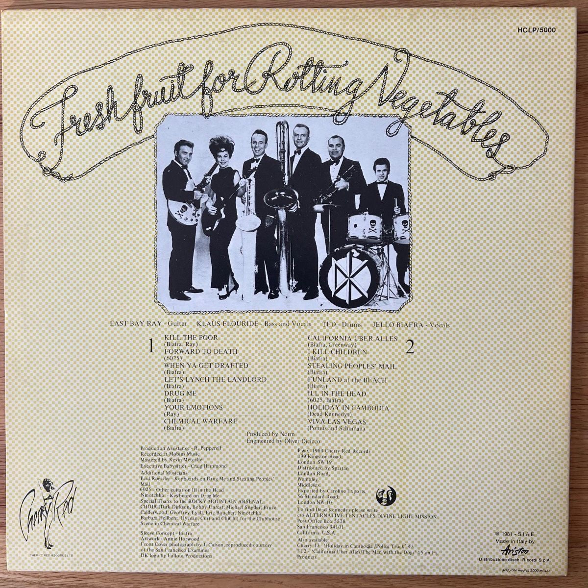 Dead Kennedys - Fresh Fruit For Rotting Vegetables / 1. Italy 1981 - (M-/M-)