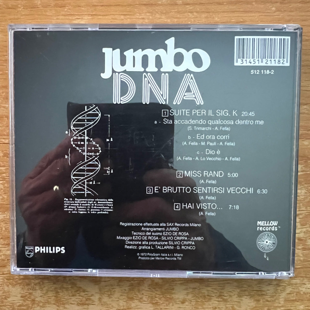 Jumbo - DNA / CD - 1st Italy Press 1992 on CD - (M-/M-)