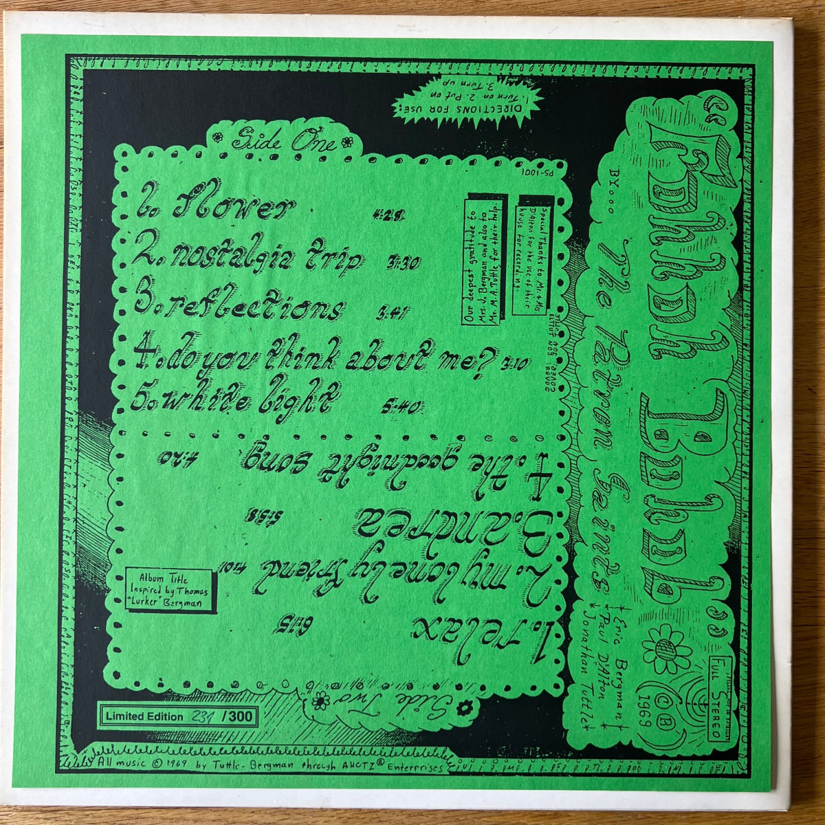Patron Saints - Fohhoh Bohob / Austria 1994 - RE from 1969 - (M-/VG++)