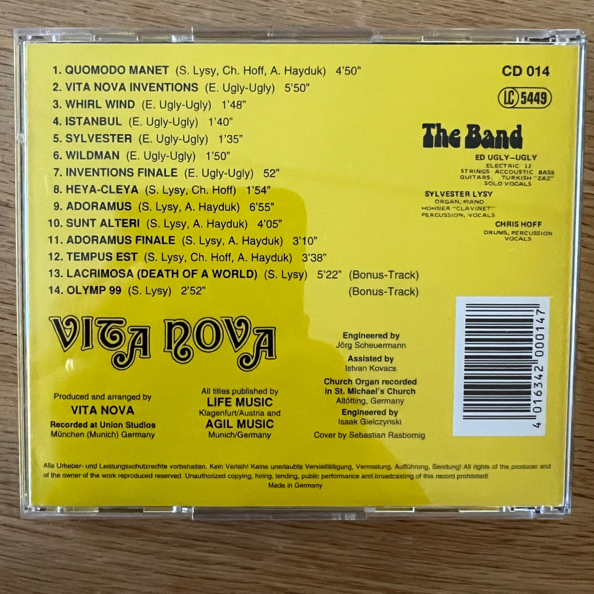 Vita Nova - Same / CD - 1st D-Press. 1995 on CD - (M-/M-)