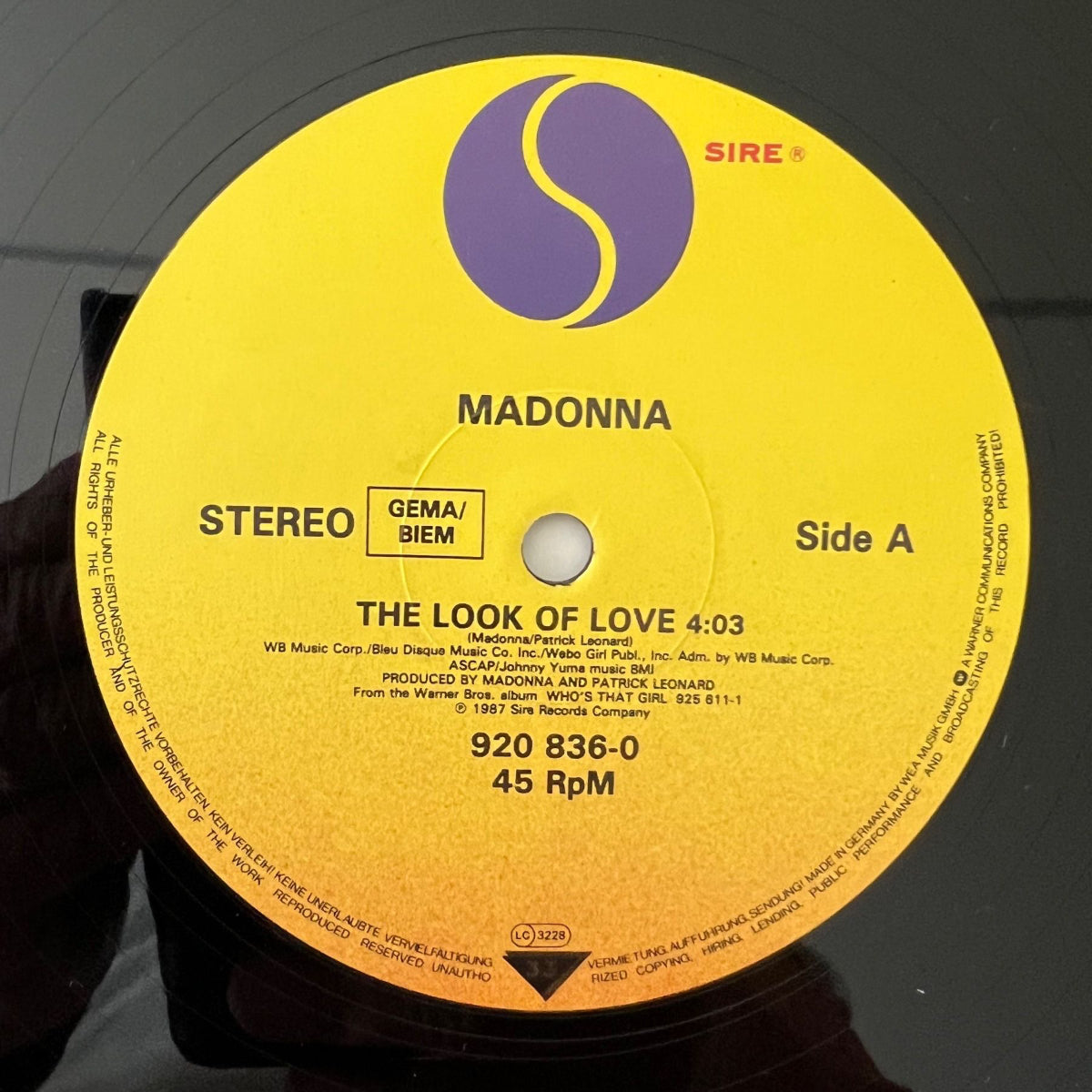 Madonna - The Look Of Love / 12" Maxi - 1st D-Press. 1987 - (M-/M-)