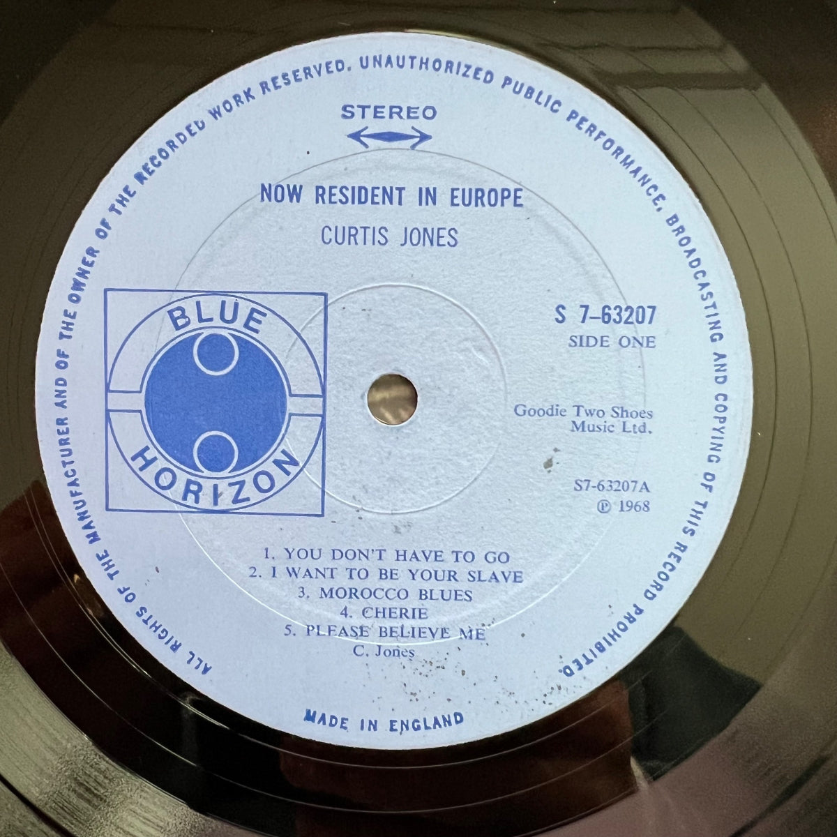 Curtis Jones - Now Resident In Europe / 1. UK-Press. 1968 - (M-/VG++)