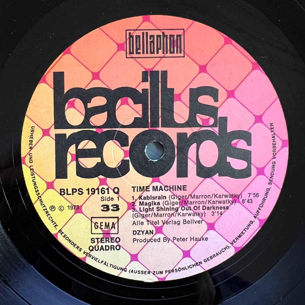 Dzyan - La Machine à remonter le temps / 1. D-.Press. 1973 - (M-/VG++)