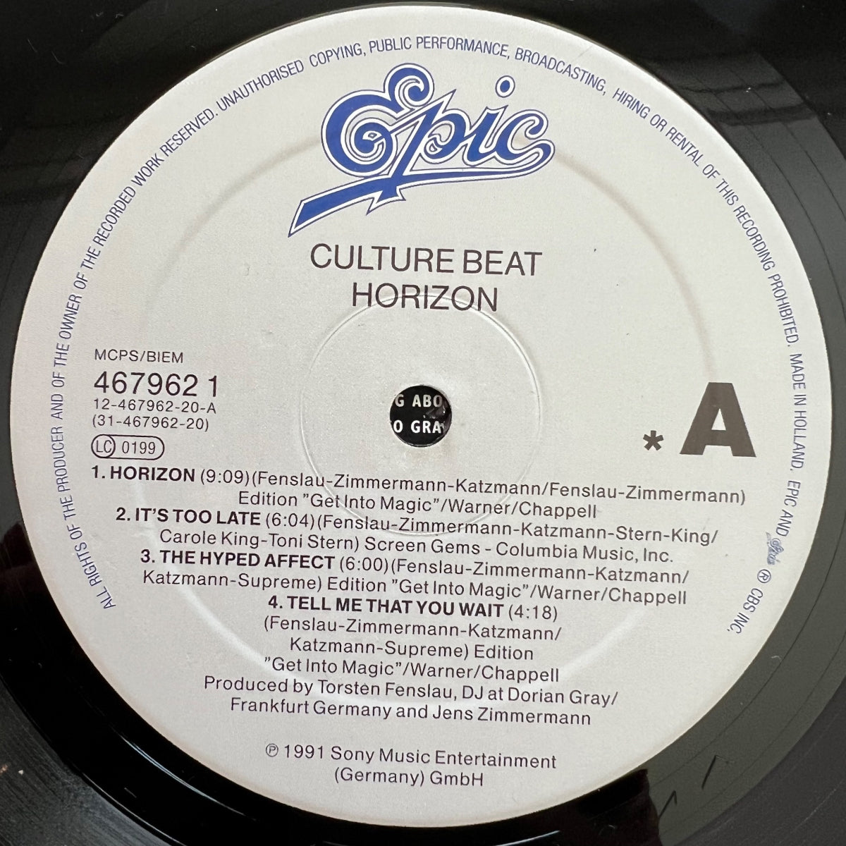 Culture Beat - Horizon / 1. NL Press. 1991 - (M-/M-)
