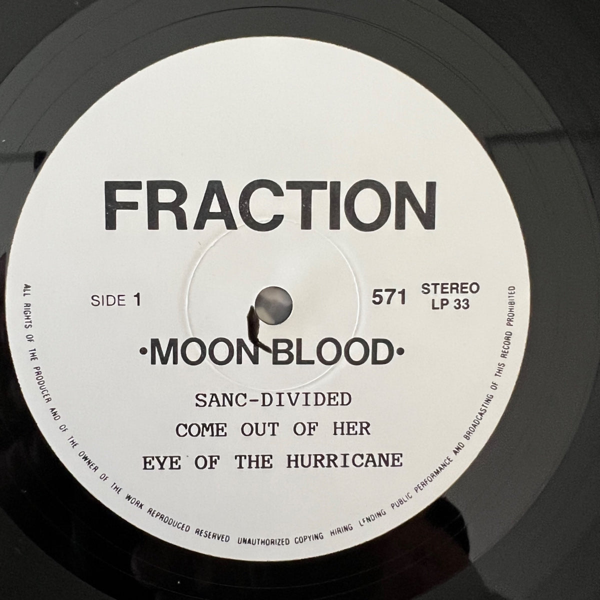 Fraction - Moon Blood / D-Press. 1987 - (M-/VG++)