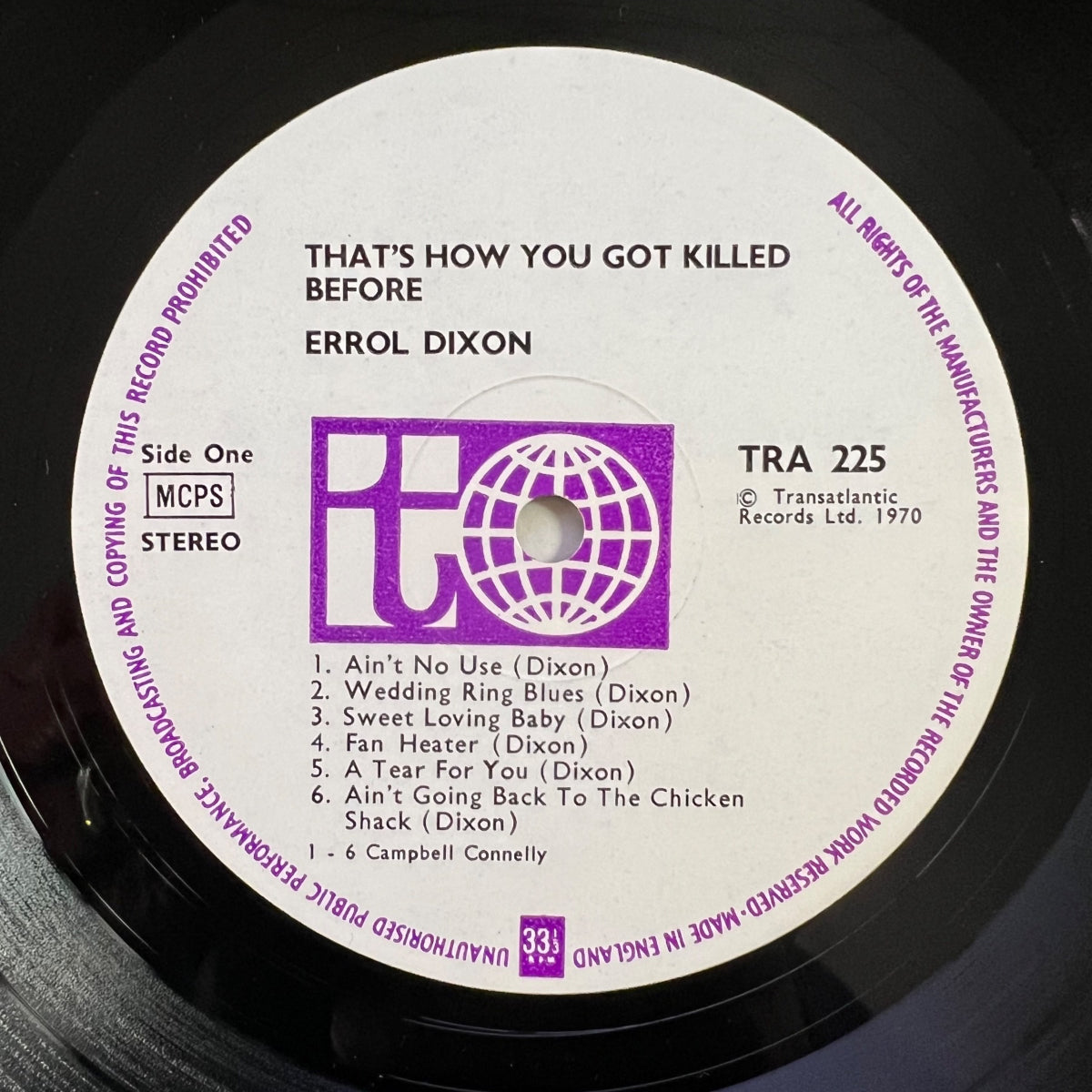 Errol Dixon - That's How You Got Killed Before / 1. UK Press. 1970 - (M-/M-)