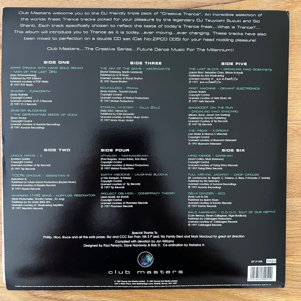 Divers artistes - Creative Trance / 3 LP - 1er UK 1997 - (M-/M-)