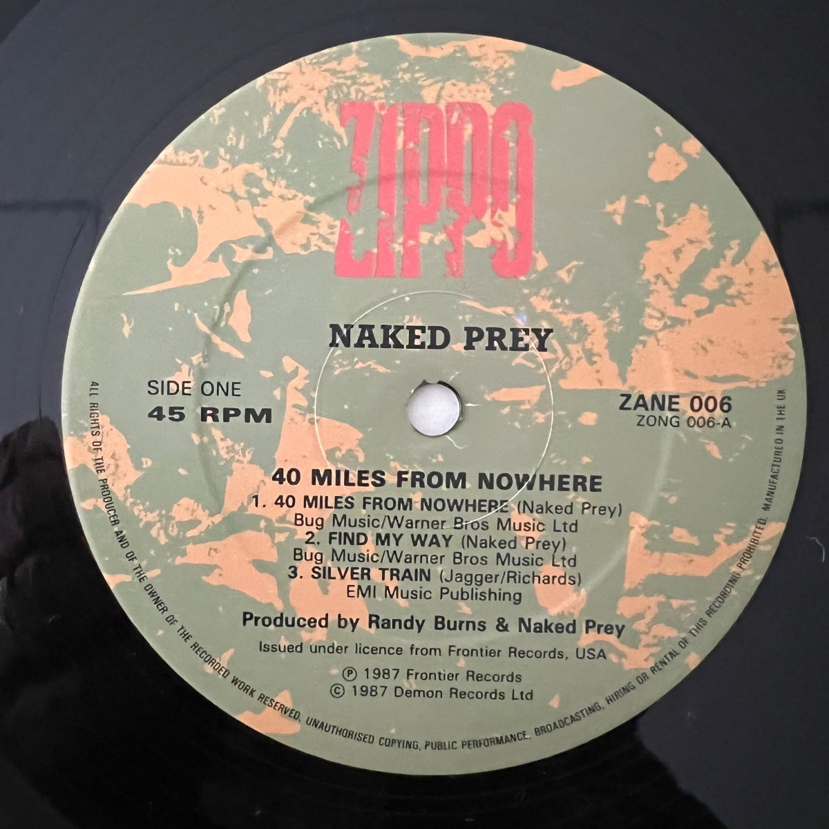 Naked Prey - 40 Miles From Nowhere / 1. UK-Press. 1987 - (M-/M-)