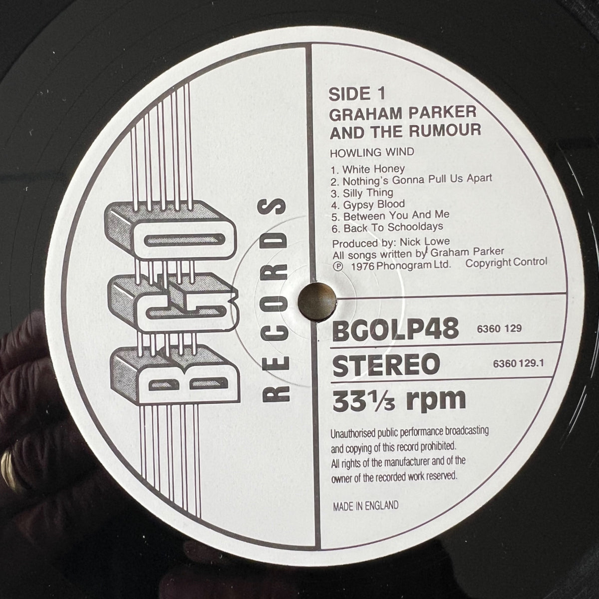 Graham Parker - Howlin Wind / 1re édition britannique. 1989 - TOP