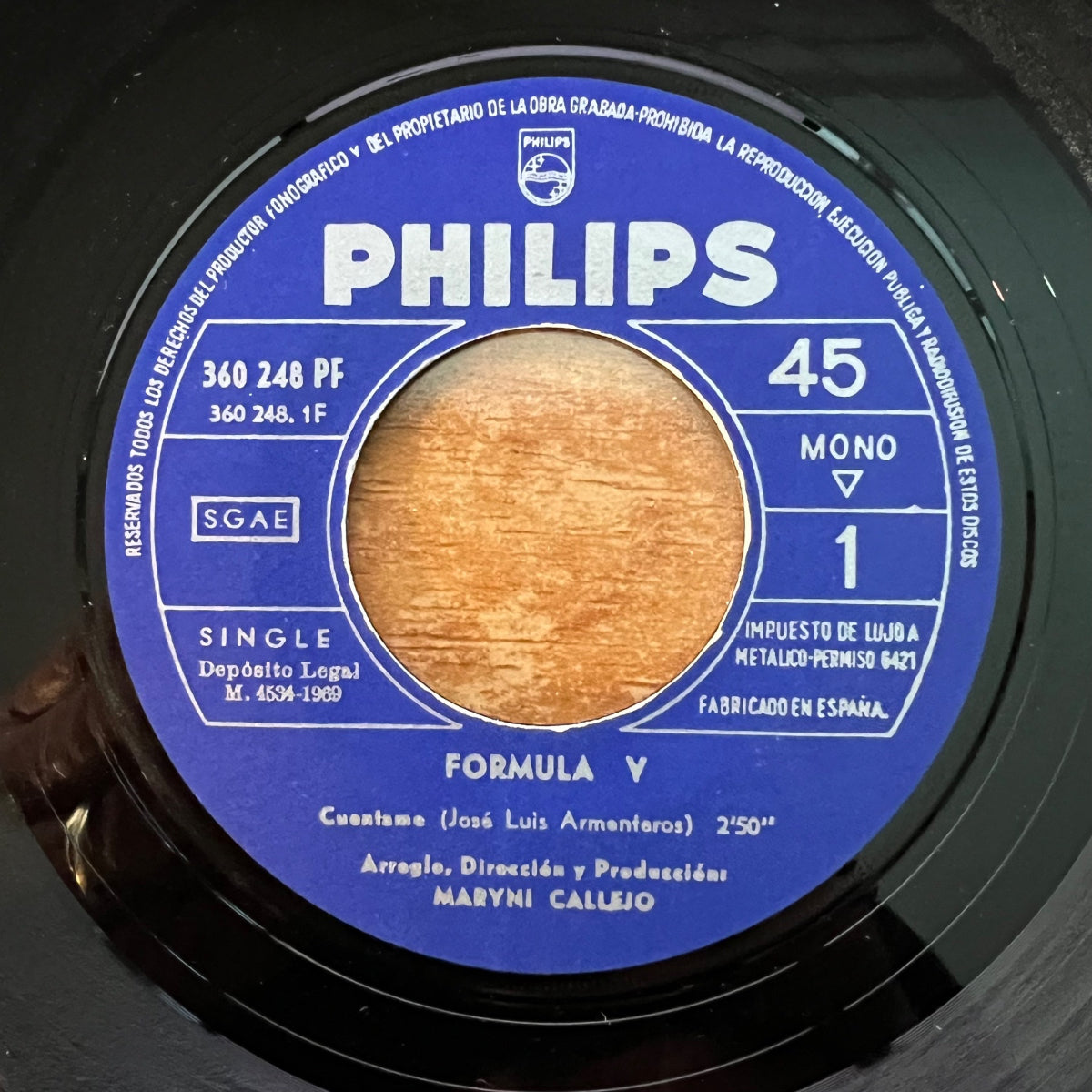 Formula V - Cuentame / 1. Spain-Press. 1969 - (VG+/VG++)