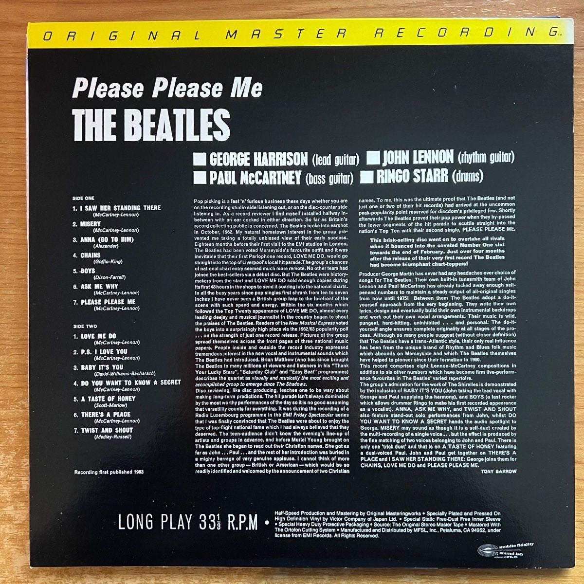 Beatles - Please Please Me / Audiophile MFSL 1983 - (M-/M-)
