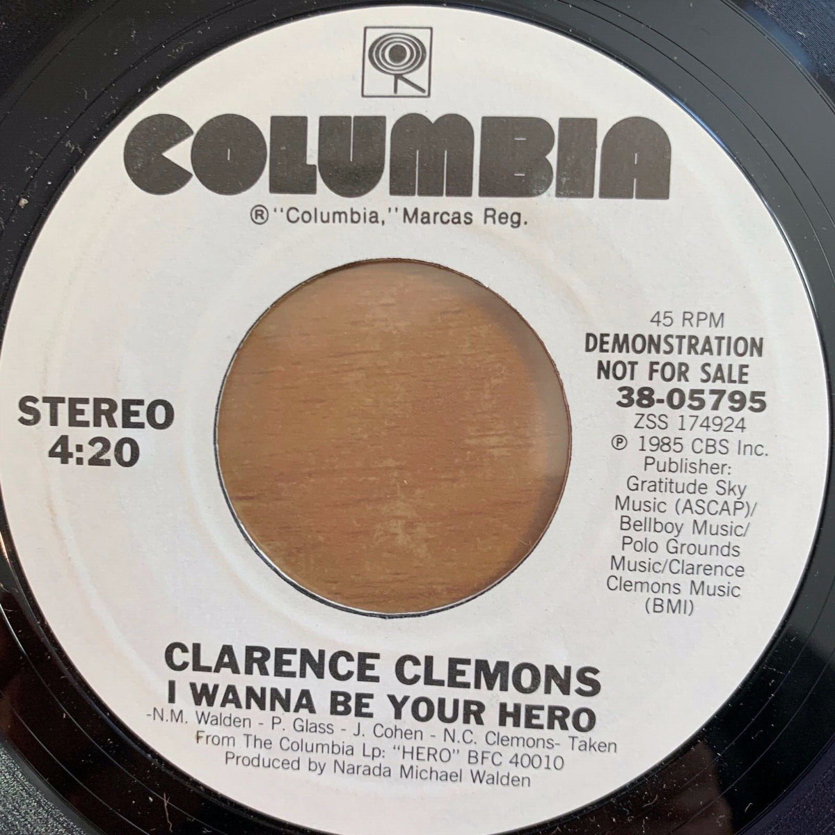 Clarence Clemons - I Wanna Be Your Hero* / US-Promo 1986