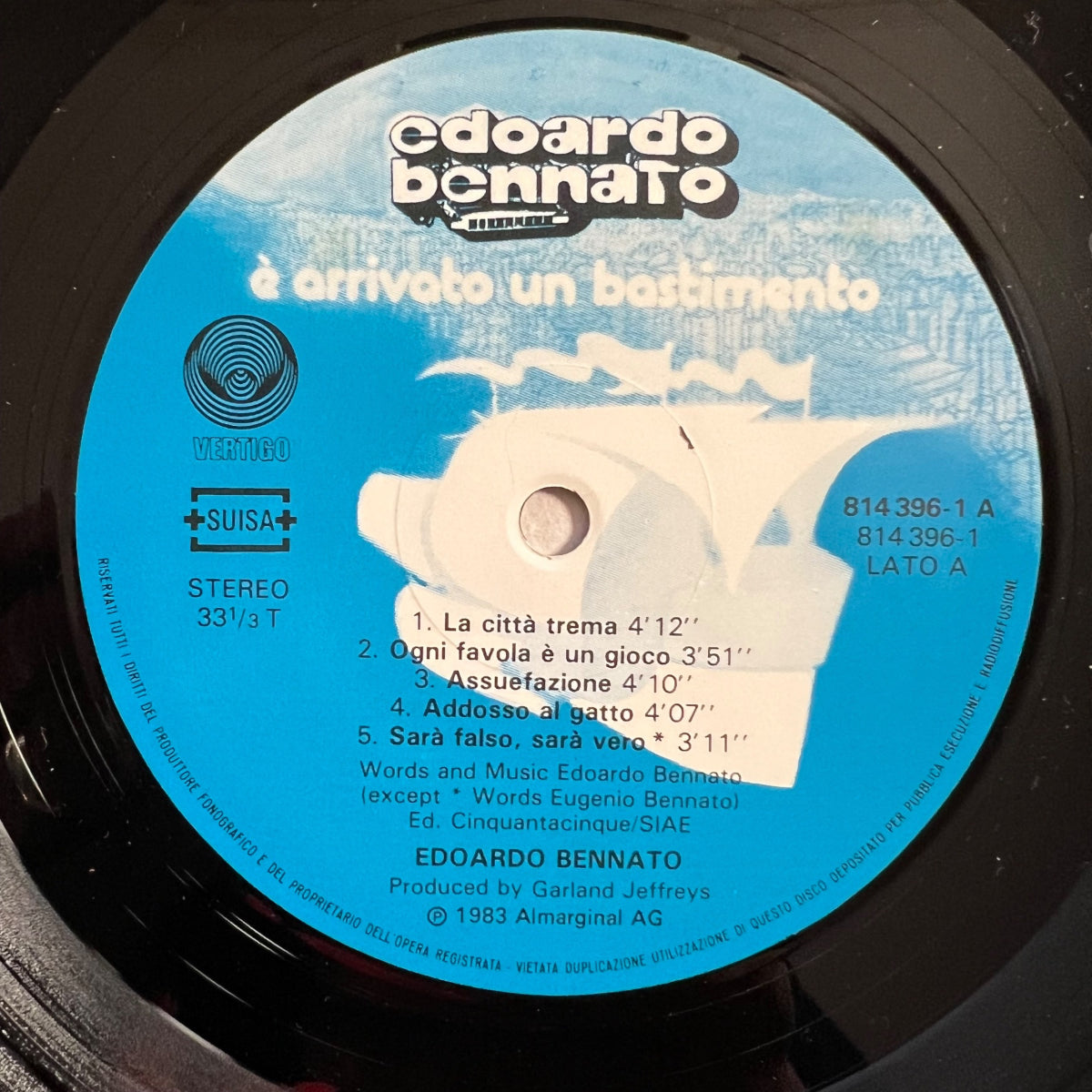 Edoardo Bennato - E Arrivato Ub Bastimento / 1. Swiss-Press. 1983 - Misprint - (M-/VG++)