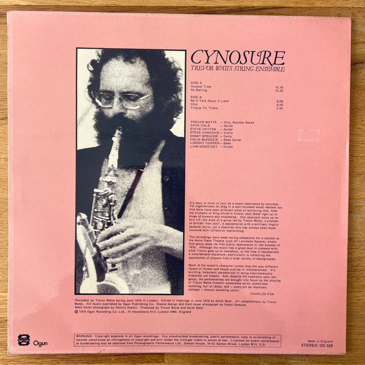 Trevor Watts String Ensemble - Cynosure / 1. UK-Press. 1978 - (M-/VG++)