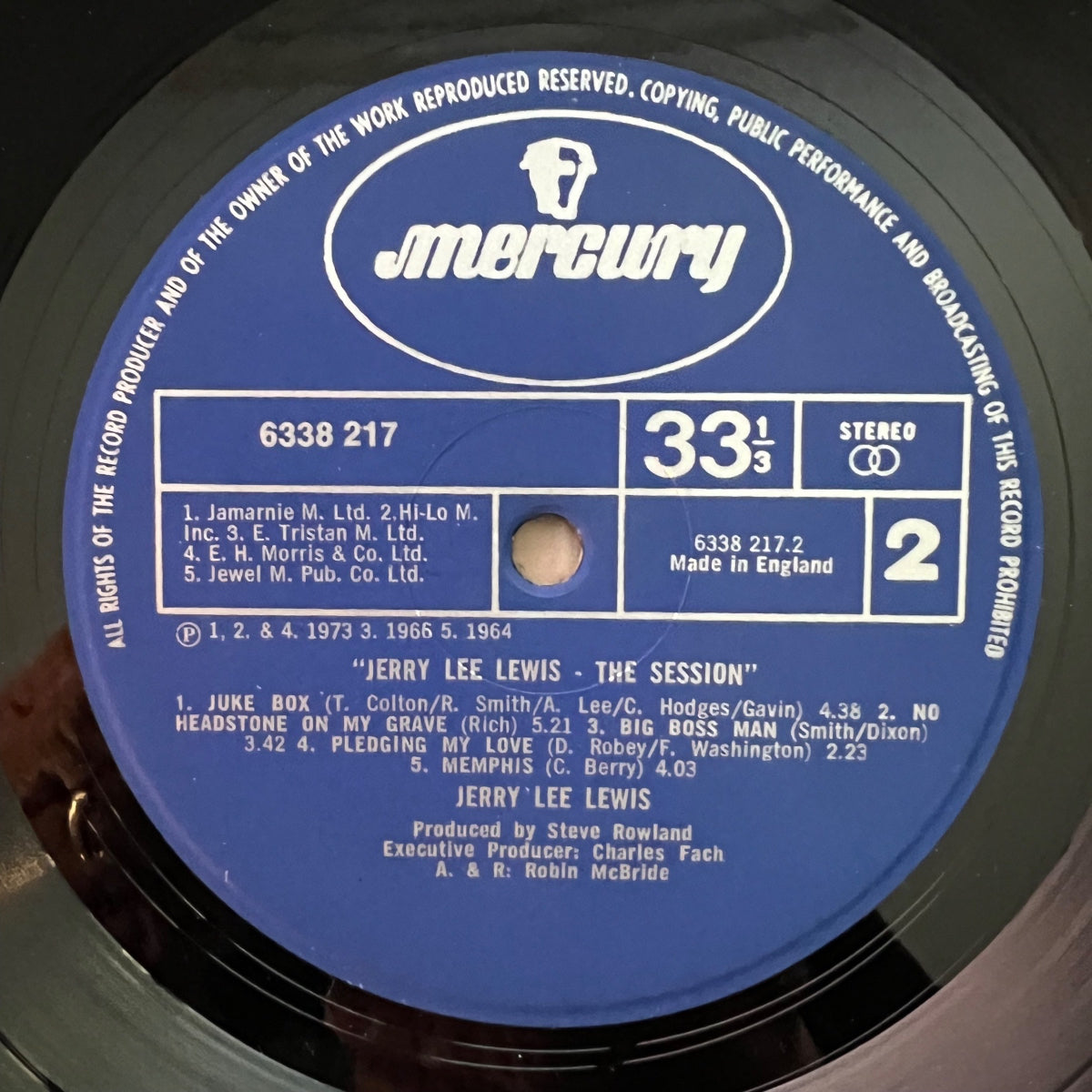 Jerry Lee Lewis -The Session Recorded In London With Great Guest / 2 LP - 1.UK-Press. 1973 - (M-/VG++)
