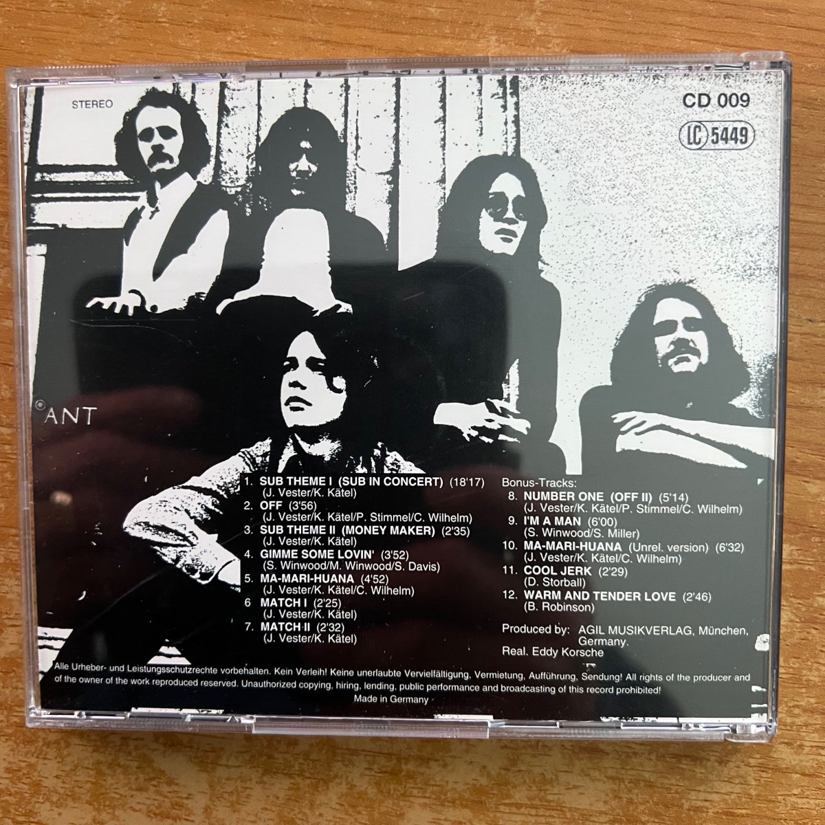 Sub - In Concert / CD - 1st D-Press. 1994 on CD - (M-/M-)