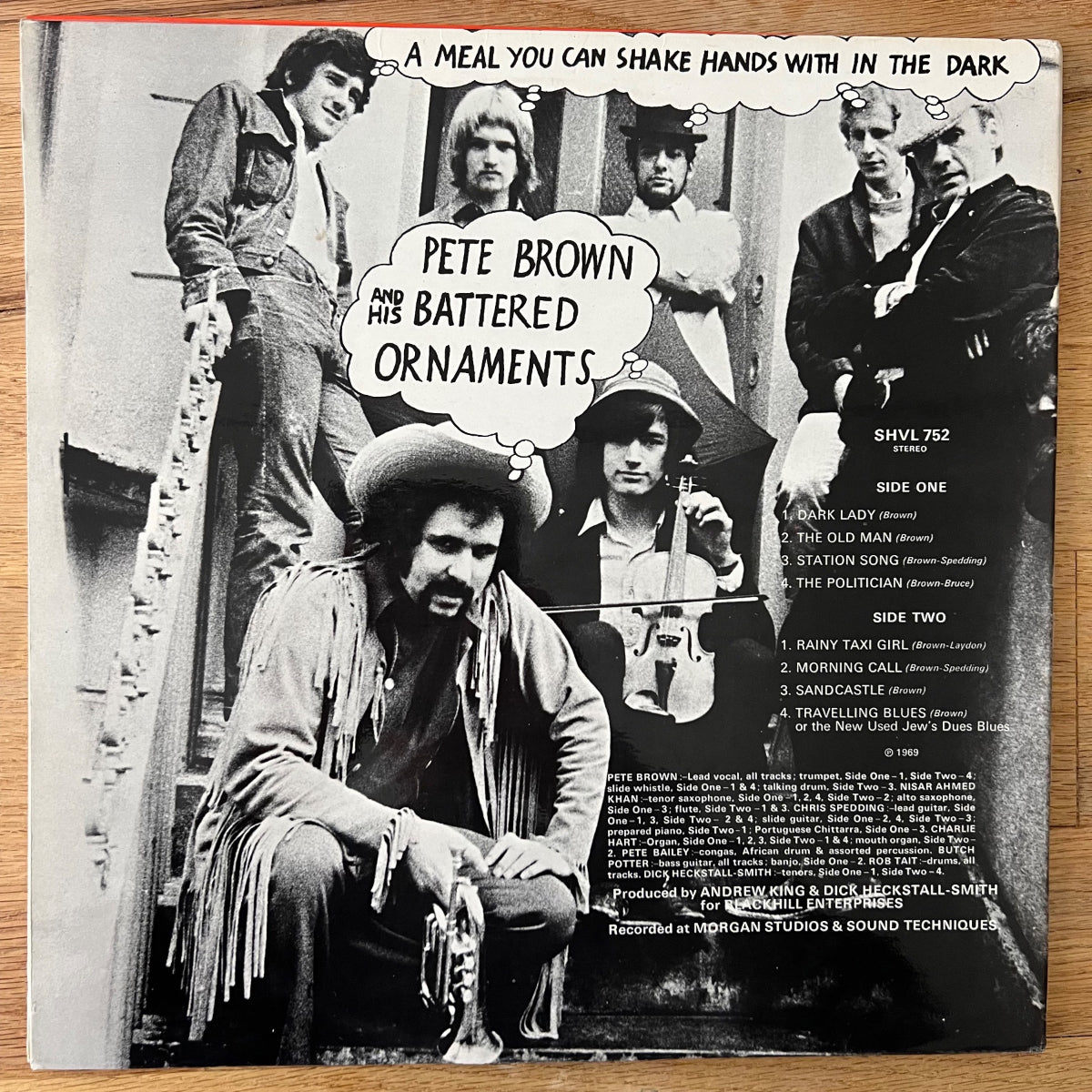 Pete Brown & His Battered Ornaments - A Meal You can Shake Hands With In The Dark / 1. UK-Press. 1969 - (M-/M-)