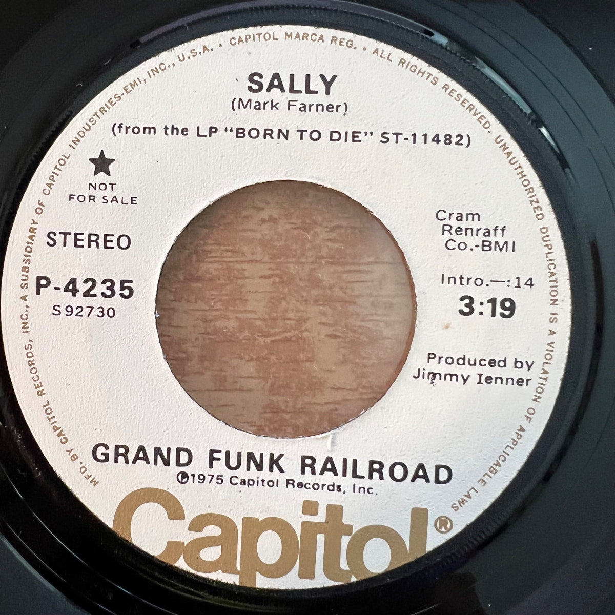 Grand Funk Railroad - Sally / US-Promo 1976 - (VG++/Neutral)