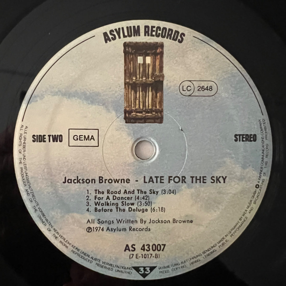 Jackson Browne - Late For The Sky / 1. D-Press. 1974 - (M-/M-)