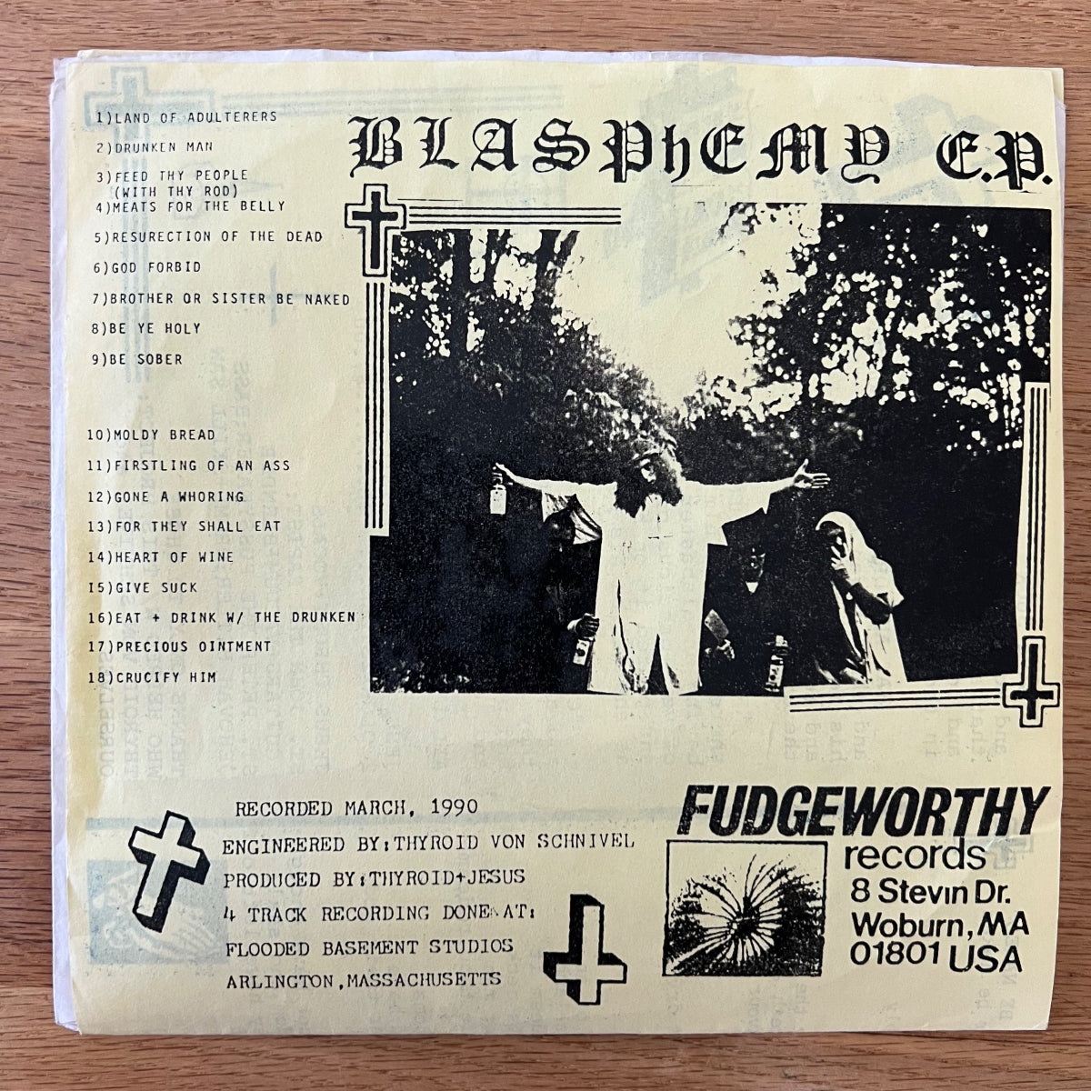Jesus Chrust - Blasphemy E.P. / 7" EP - 1. US-Press. 1990 - (M-/VG++)