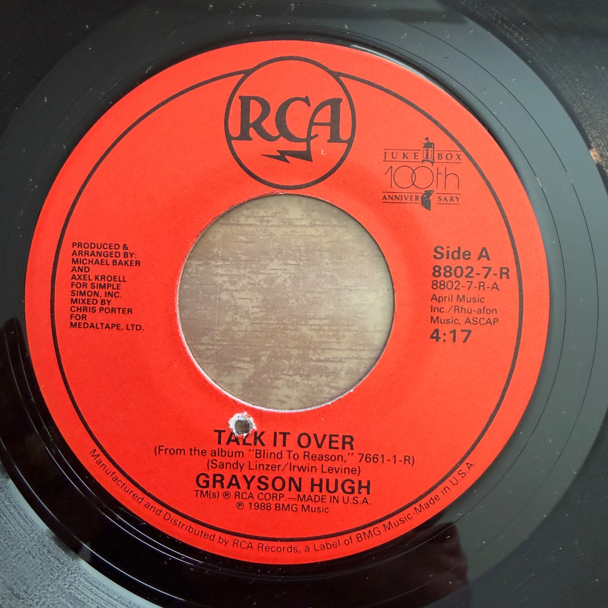 Grayson Hugh - Talk It Over / 1. Pressage US 1988 - (M-/M-)