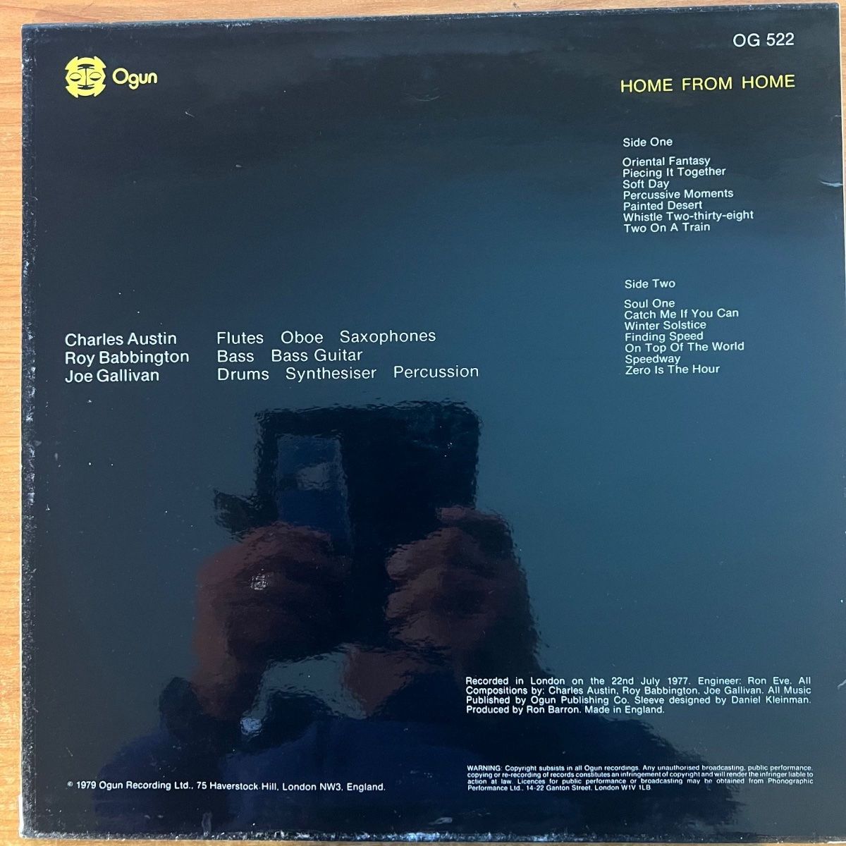 Roy Babbington, Charles Austin, Joe Gallivan - Home From Home - 1st UK Press. 1979 - (M-/VG++)