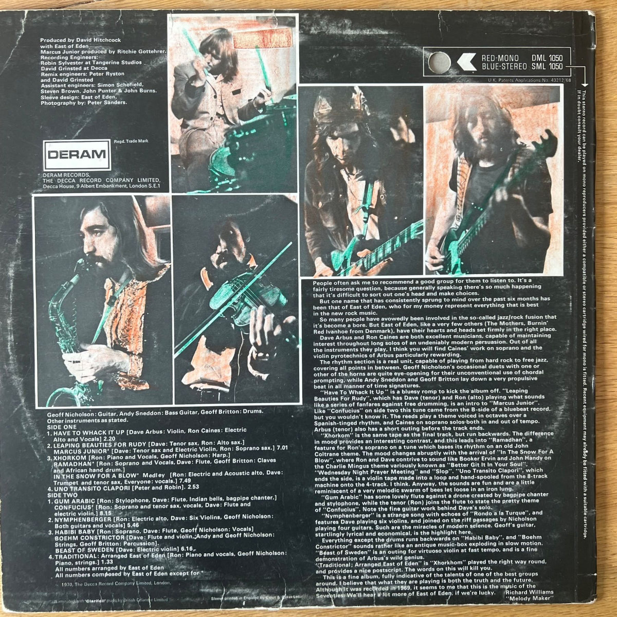 À l'Est d'Éden - Snafu / 1re édition britannique. 1970 - (Sol+/Sol+)