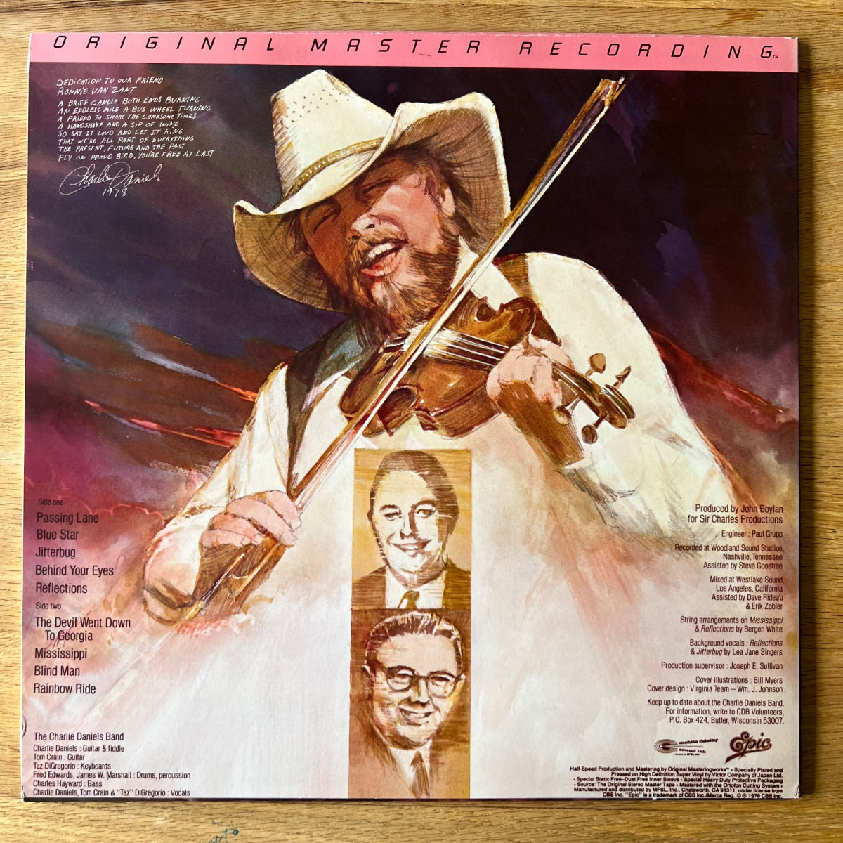 Charlie Daniels Band - Million Mile Reflections / Audioph. MFSL 198? - (M-/VG++)