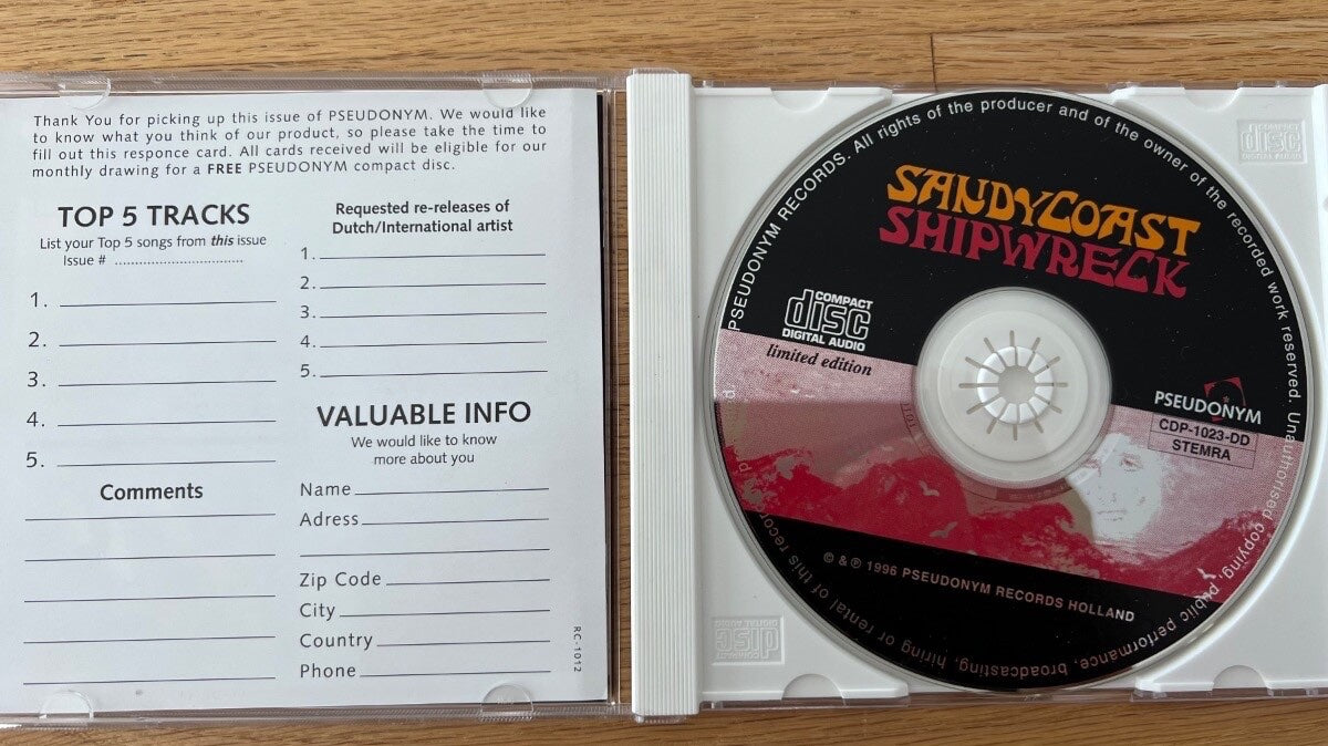 Sandy Coast - Shipwreckl / CD - 1re édition néerlandaise 1996 sur CD - (M-/M-)