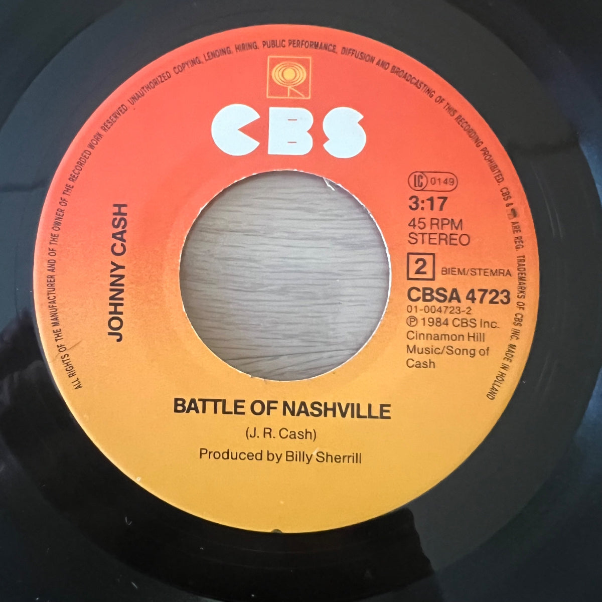 Johnny Cash - Chicken In Black / 1. NL-Press. 1984 - (M-/M-)