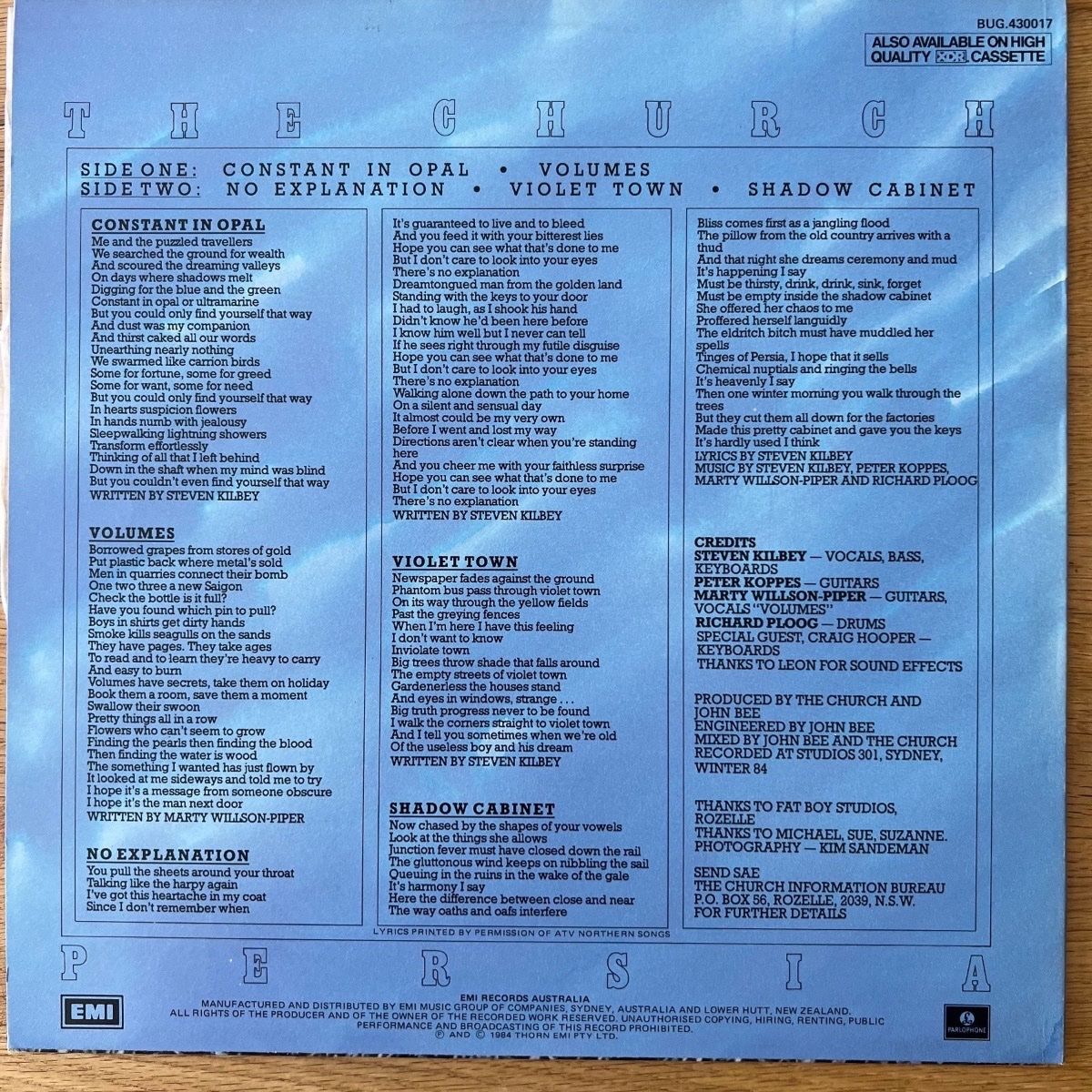 Church - Persia / 12" EP - Australia-Press. 198? - (M-/M-)