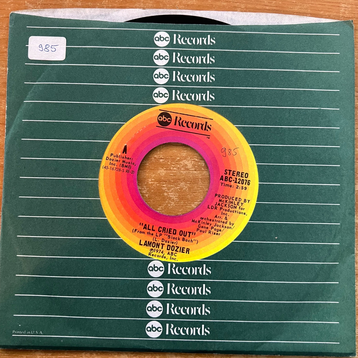 Lamont Dozier - All Cried Out / 1. US-Press. 1974 - (M-/M-)
